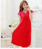 Image of Free shipping women red lace sexy nightdress girls plus size Large size Sleepwear nightgown night dress skirt Y02-4