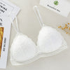 Image of French Style Bralette Seamless Deep V Lace Girl Women Bra Wireless Thin Underwear Sexy Lingerie Soft Bras For Women Girl Hot