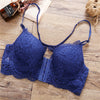 Image of Front Closure Lace Bra Beauty Back Push Up Bralette Brassiere Sexy Underwire Bra For Women Underwear Solid Color Female Lingerie