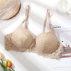 Image of Front Closure Lace Bra Beauty Back Push Up Bralette Brassiere Sexy Underwire Bra For Women Underwear Solid Color Female Lingerie
