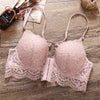 Image of Front Closure Lace Bra Beauty Back Push Up Bralette Brassiere Sexy Underwire Bra For Women Underwear Solid Color Female Lingerie