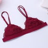 Image of Full Lace Bralette Sexy Bras for Women Wire Free Push Up Bra bh Semi Sheer Triangle Women's Lingerie Sujetador