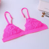 Image of Full Lace Bralette Sexy Bras for Women Wire Free Push Up Bra bh Semi Sheer Triangle Women's Lingerie Sujetador