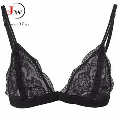 Full Lace Bralette Sexy Bras for Women Wire Free Push Up Bra bh Semi Sheer Triangle Women's Lingerie Sujetador