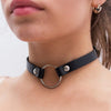 Image of Fullyoung Leather Harness Harajuku Dress Set Bust Garters Sexy Lingerie Belt Erotic Metal O-ring Soft PU Leather Choker Hot Sell