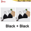 Image of GUMPRUN 2Pcs Seamless Soft Bras for Women Thin Strap Wireless Push Up Bra Backless Comfort Underwear Bralette Sexy Lingerie