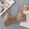 Image of GUMPRUN Thin Strap Bralette Sexy Lingerie Seamless Hollow Out Soft Bras For Women Wireless Push Up Bra Comfortable Underwear