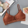Image of GUMPRUN Thin Strap Bralette Sexy Lingerie Seamless Hollow Out Soft Bras For Women Wireless Push Up Bra Comfortable Underwear