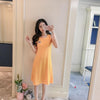 Image of Girl Tops summer New Women Sling Nightgown printing Sexy Sleepwear Shortless Sleeve Pyjamas with Chest Pad Girl Short Nightdress