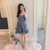 Image of Girl Tops summer New Women Sling Nightgown printing Sexy Sleepwear Shortless Sleeve Pyjamas with Chest Pad Girl Short Nightdress