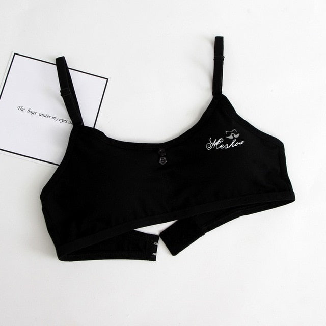 Girl Underwear Cotton Lace Bras Girls Soft Camisoles Sports Bra Top Breathable For Teens Training Bra 8-18Y
