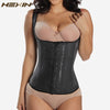 Image of HEXIN Black 4 Rows Hooks Latex Waist Cincher  Body Shaper Steel Bone Corset Slimming Vest Waist Trainer Plus Size Girdle Belt