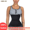 Image of HEXIN Double Belt 100% Latex Waist Trainer Body Shapers Fitness Waist Trainer Zipper Shapewear Slimming Belt Fajas Colombianas