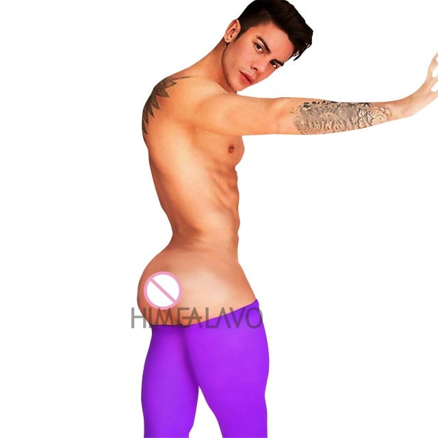 HIMEALAVO hot Sexy Gay Men's bodystocking Opaque Nylon Thigh High Stockings Male stockings 11 colors