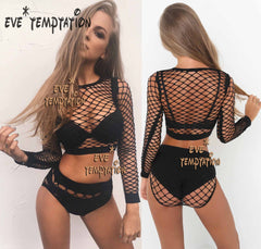 HOT Sexy Fishnet Babydoll Cosplay Nightgown crochet plus size lingerie dress bodysuit Corsets products Sleepwear+Hot pants W133
