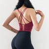 Image of Heal Orange Sports Top Vest Beauty Back Sports Bra Top Shock-Proof Gathering High-Intensity Sport Bh Yoga Underwear Fitness Bra
