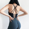 Image of Heal Orange Sports Top Vest Beauty Back Sports Bra Top Shock-Proof Gathering High-Intensity Sport Bh Yoga Underwear Fitness Bra