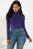 Image of High Quality Long Sleeve Women Sexy Bodysuit 2019 Autumn Winter Female Mock Neck Warm Clothes Slim Fit Fashion Solid Body Suit