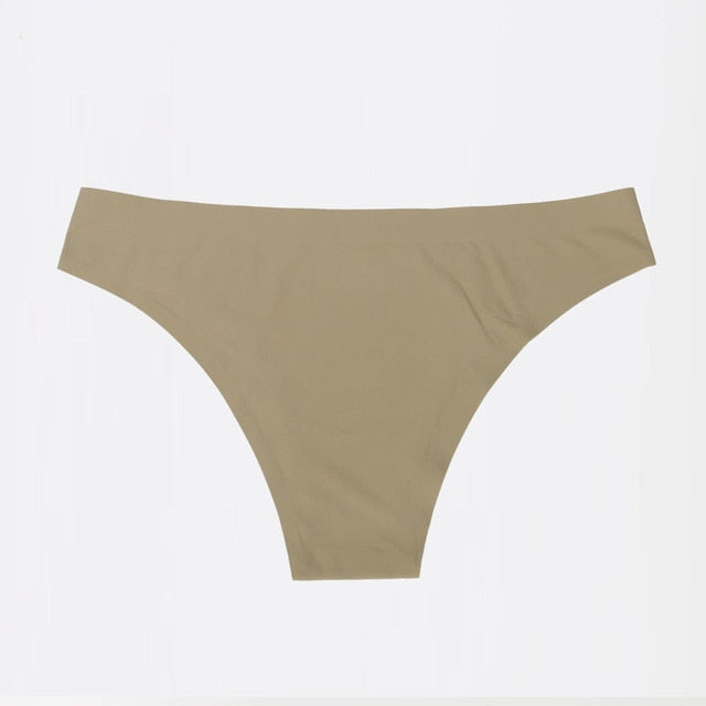 High Quality Panty Seamless Solid Color Concise Briefs Ultra thin Sexy Low rise Underwear S-XL Plus Size Ladies Lingerie New Hot