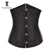 Image of High quality metal busk clips wholesale underbust waist corset slimming waist cinchers lacing bondage satin corsets 28335#