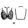 Image of Hot Women Sexy Bra European And American Style Lace Hollow Out See-through Underwear Top Deep V Erotic Lingerie Female Cupless