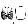 Image of Hot Women Sexy Bra European And American Style Lace Hollow Out See-through Underwear Top Deep V Erotic Lingerie Female Cupless