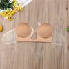 Image of Invisible Push Up Bra Strapless Bras Dress Wedding Party Sticky Self-adhesive Silicone Brassiere Breathable Deep U Bra Dropship