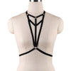 Image of JLX.HARNESS Sexy Ladies Women Body Harness Bra Fetish Chest Bondage Lingerie Erotic Cage Bra Gothic Garter Belt Suspenders
