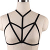 Image of JLX.HARNESS Sexy Ladies Women Body Harness Bra Fetish Chest Bondage Lingerie Erotic Cage Bra Gothic Garter Belt Suspenders