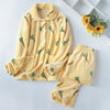 Image of JULY'S SONG Winter Pajamas Set Women Sleepwear Warm Flannel Long Sleeves Pajamas Pink Cute  Animal Homewear Thick Home Suit