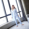 Image of JULY'S SONG Woman Pajamas Set Sling Cotton Pajamas 3 Peices Sleepwear For Women Long Sleeves Breathable Sexy Robe Homewear