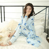 Image of JULY'S SONG Woman Pajamas Set Sling Cotton Pajamas 3 Peices Sleepwear For Women Long Sleeves Breathable Sexy Robe Homewear