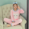Image of JULY'S SONG Women Pajama Sets 2019 Autumn Winter Pajamas Flannel Cartoon Thick Warm Women Sleepwear Cute Animal Female Homewear