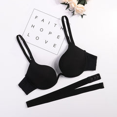 Japanese Style Deep V Push Up Bra Strapless Underwire Underwear Women Sexy Soutien Gorge Thin Half Cup Lingerie Beauty Back Hot