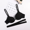 Image of Japanese Style Deep V Push Up Bra Strapless Underwire Underwear Women Sexy Soutien Gorge Thin Half Cup Lingerie Beauty Back Hot