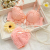 Image of Japanese lingerie set thin embroidery push up bra set sexy lace underwear set Floral bras for women bra and panty set bh