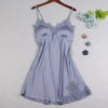 Image of Jerrinut Silk Satin Nightgown Women Sleeveless Nightdress Nighties Sleepwear Homewear With Chest Pads Sexy Lingerie
