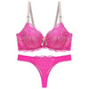 Image of Julexy New 2019 Sexy Lace Women bra set thong hollow out Underwear Panty Set  intimante Bra brief lingerie set