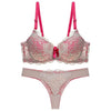 Image of Julexy New 2019 Sexy Lace Women bra set thong hollow out Underwear Panty Set  intimante Bra brief lingerie set