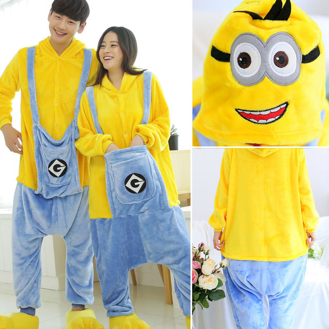 Kigurumi Unicorn Pajama Adult Animal Onesies for Women Men Couple 2019 Winter Pajamas Stitch Sleepwear Flannel Pijamas pyjama