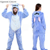 Image of Kigurumi Unicorn Pajama Stitch Adult Animal Onesie Women Men Couple 2019 Winter Pajamas Suit Cat Sleepwear Flannel Pijamas
