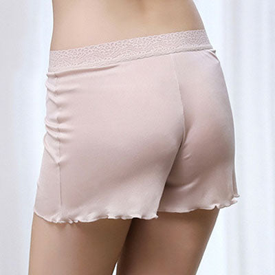 Knitted silk safety shorts large size silk shorts women's breathable hot pants boyshort female models LVFAN ZE0001