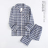Image of Korea Fresh maple leaf pajama sets women 100% gauze cotton long sleeve casual sleepwear women pyjamas summer hot sale 2019