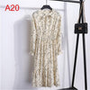 Image of Korean Black Shirt Vestidos Office Polka Dot Vintage Autumn Dresses Women Dresss Pring 2019 Midi Floral Long Sleeve Dress Female