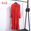 Image of Korean Black Shirt Vestidos Office Polka Dot Vintage Autumn Dresses Women Dresss Pring 2019 Midi Floral Long Sleeve Dress Female