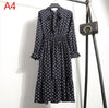 Image of Korean Black Shirt Vestidos Office Polka Dot Vintage Autumn Dresses Women Dresss Pring 2019 Midi Floral Long Sleeve Dress Female