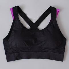 LUKITAS Women Sports Bra Top Fitness Push Up Cross Strap Sexy Yoga Bra Gym Running Padded Tank Jogging Fitness  Padded Vest Tops