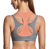 Image of La Isla Women's High Impact Support Wirefree Workout Racerback Sports Bra Top