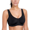 Image of La Isla Women's Max Control Solid High Impact Plus Size Underwire Sports Bra