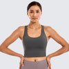 Image of La Isla Women's Medium Support Strappy Back Wirefree Removable Cups Longline Yoga Sports Bra XS S M L XL
